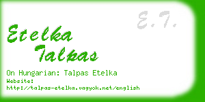 etelka talpas business card